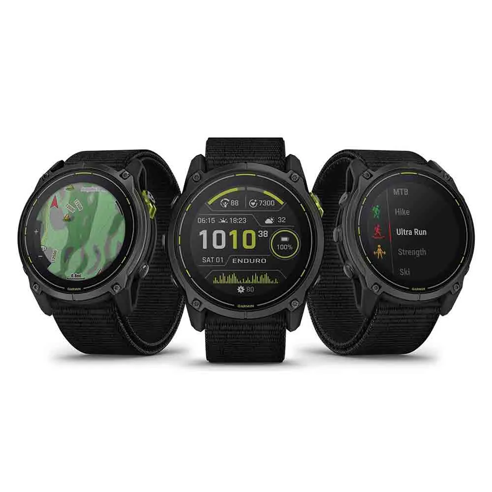 太陽能 GPS 手錶 Enduro 3 Sapphire Carbon Gray DLC Titanium with Black Nylon