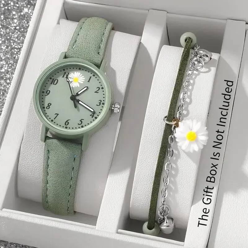 2-Piece Set: Elegant Style Women's Quartz Watch and Bracelet