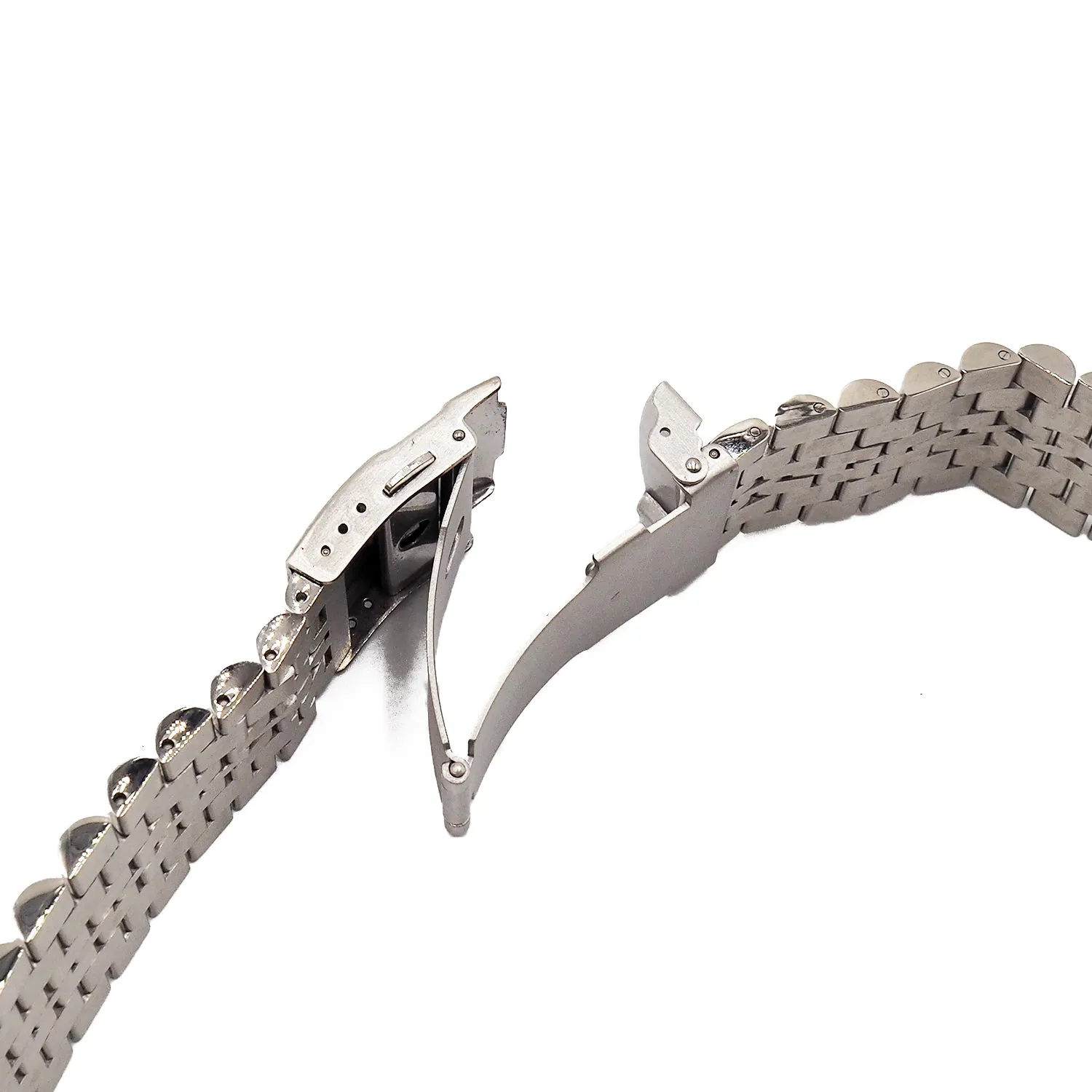 20mm, 22mm Straight End Stainless Steel Watch Strap, Polished, Model 3