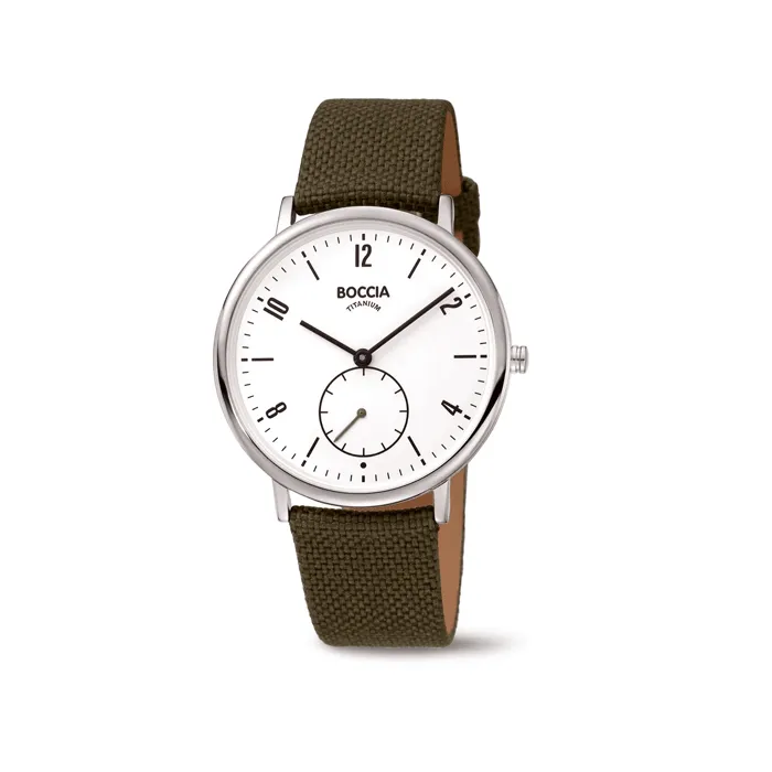 3350-02 - Ladies Titanium Dark Green Dress Watch