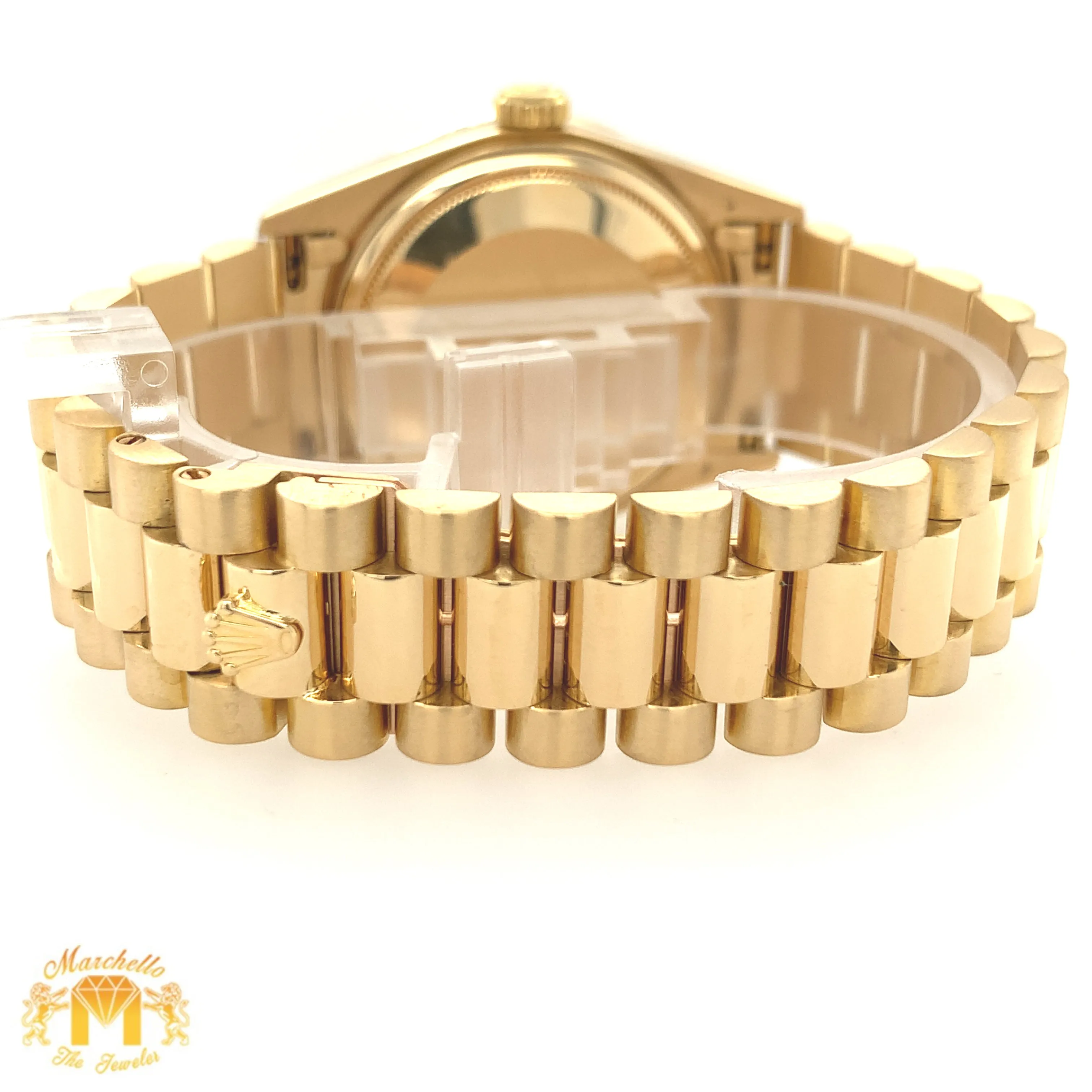 36mm 18k Gold Rolex Day Date Presidential Watch (factory parts head-to-toe)