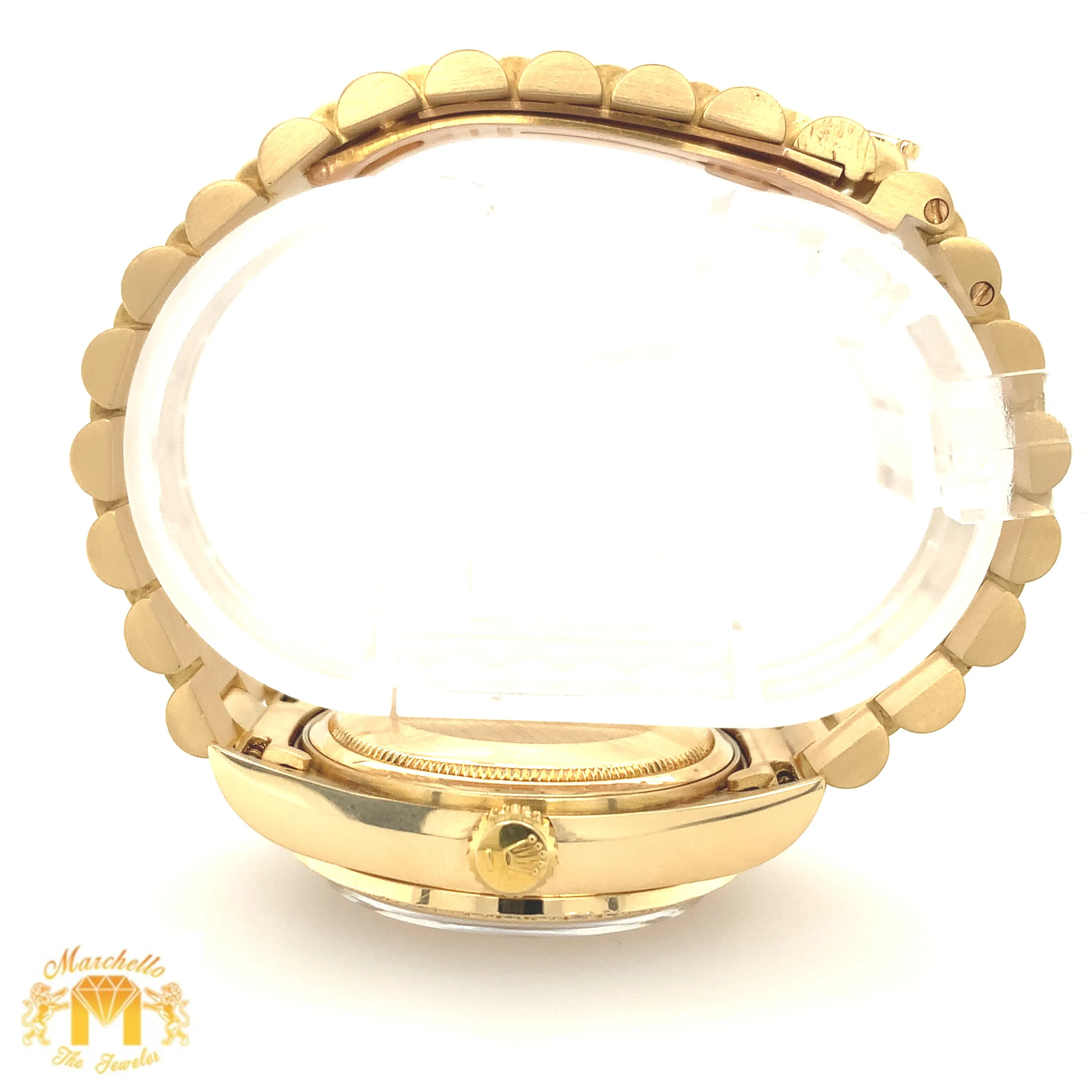 36mm 18k Gold Rolex Day Date Presidential Watch (factory parts head-to-toe)