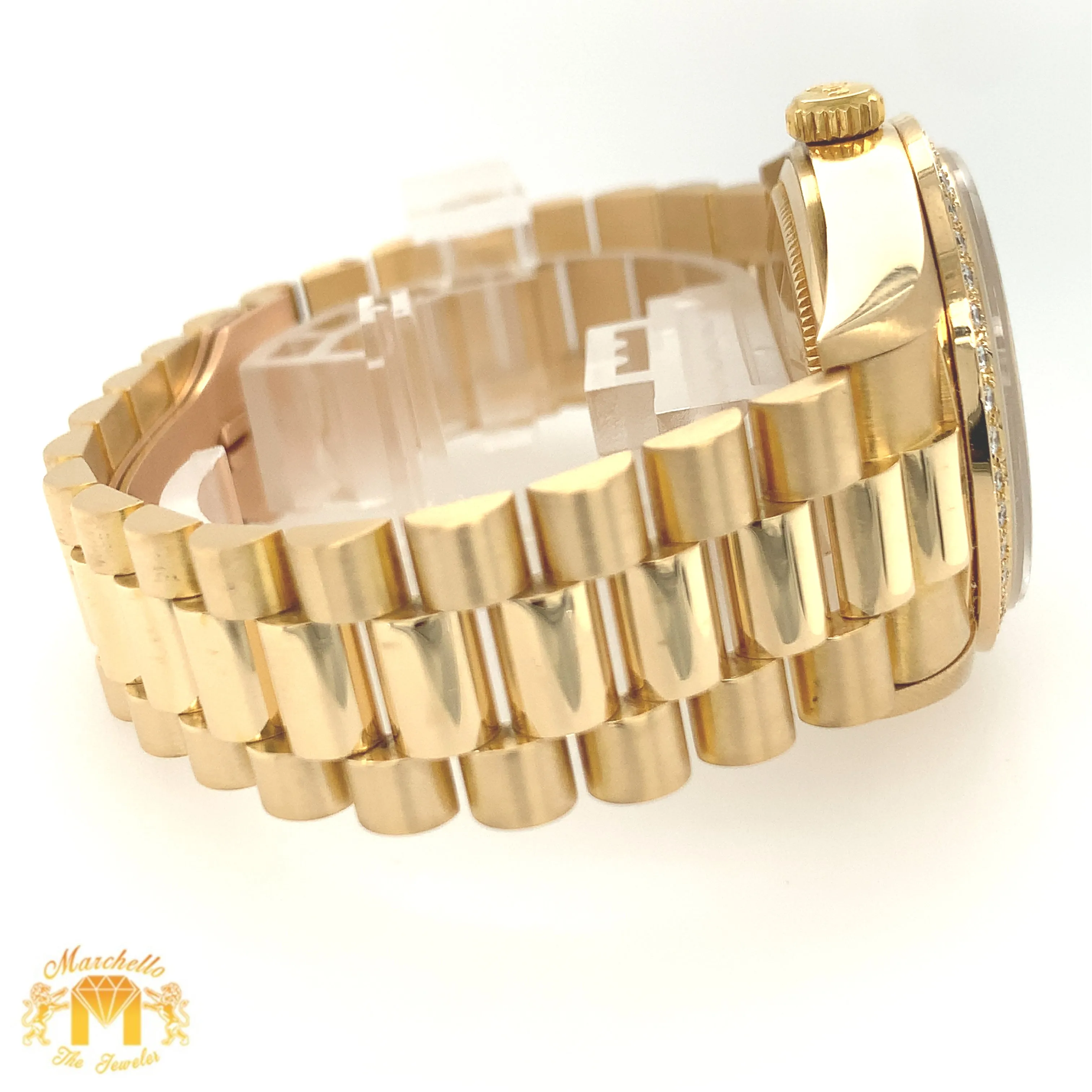 36mm 18k Gold Rolex Day Date Presidential Watch (factory parts head-to-toe)