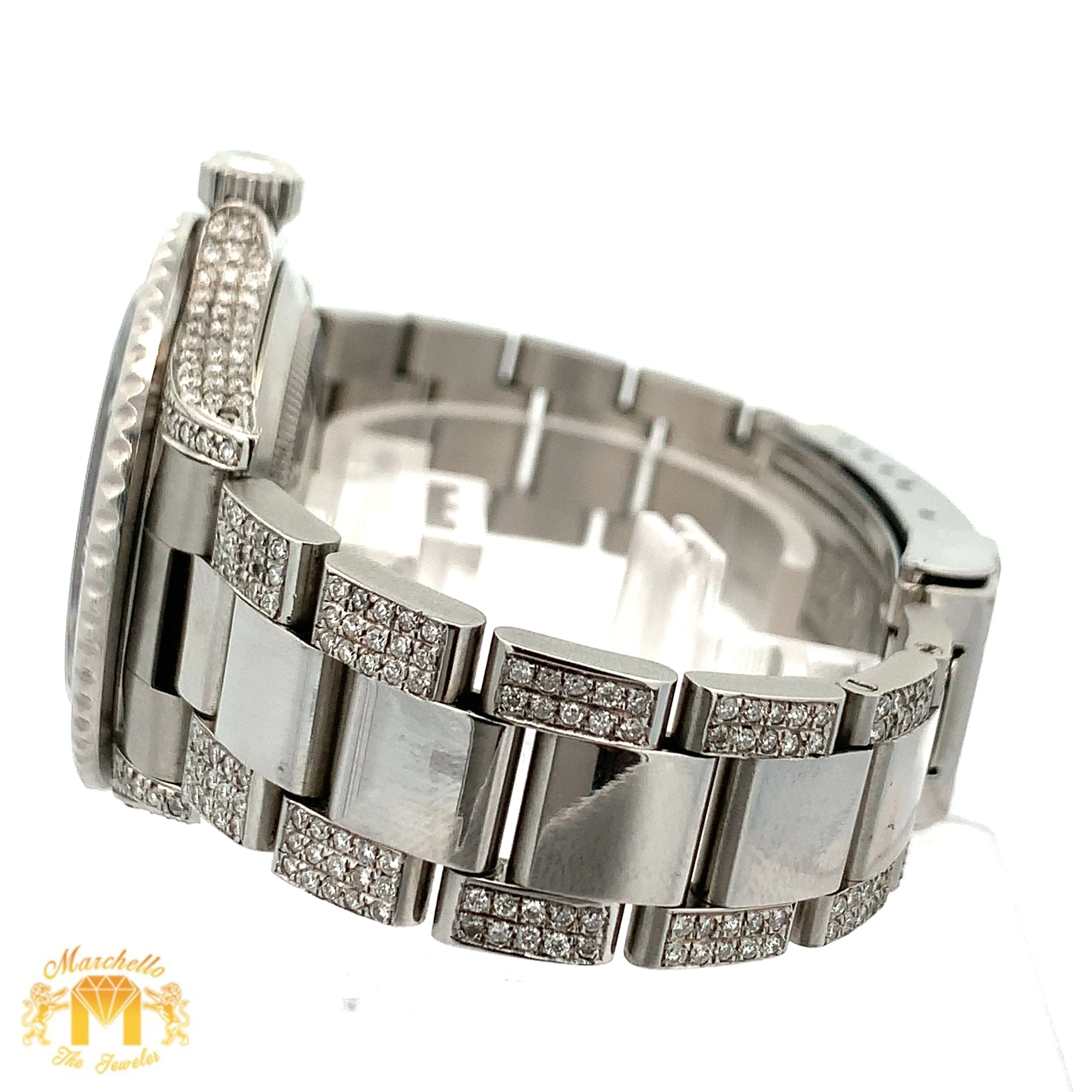 40mm Rolex Submariner Watch with Stainless Steel Oyster Diamond Bracelet