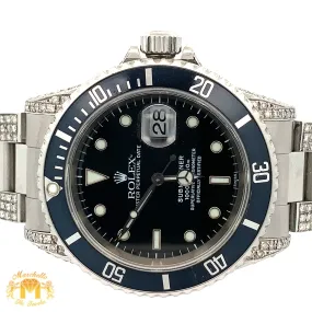 40mm Rolex Submariner Watch with Stainless Steel Oyster Diamond Bracelet