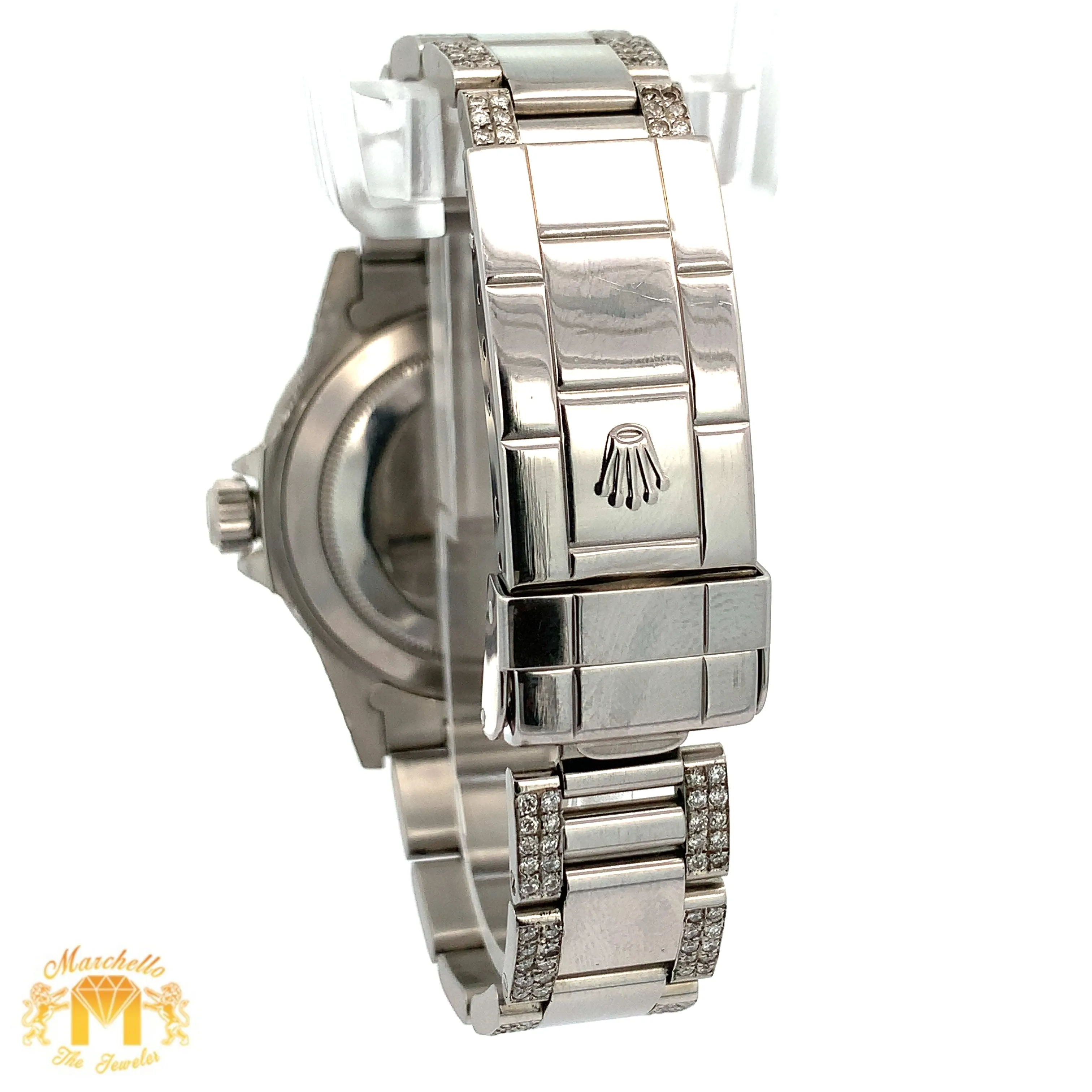 40mm Rolex Submariner Watch with Stainless Steel Oyster Diamond Bracelet