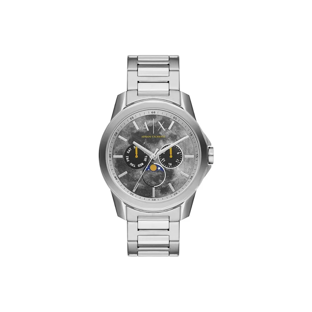 Armani Exchange Silver Stainless Steel Watch, AX1736