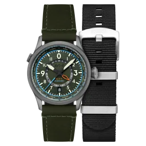 AVI-8 Flyboy Jungle Green Wingman Worldtimer GMT Automatic AV-4120-05