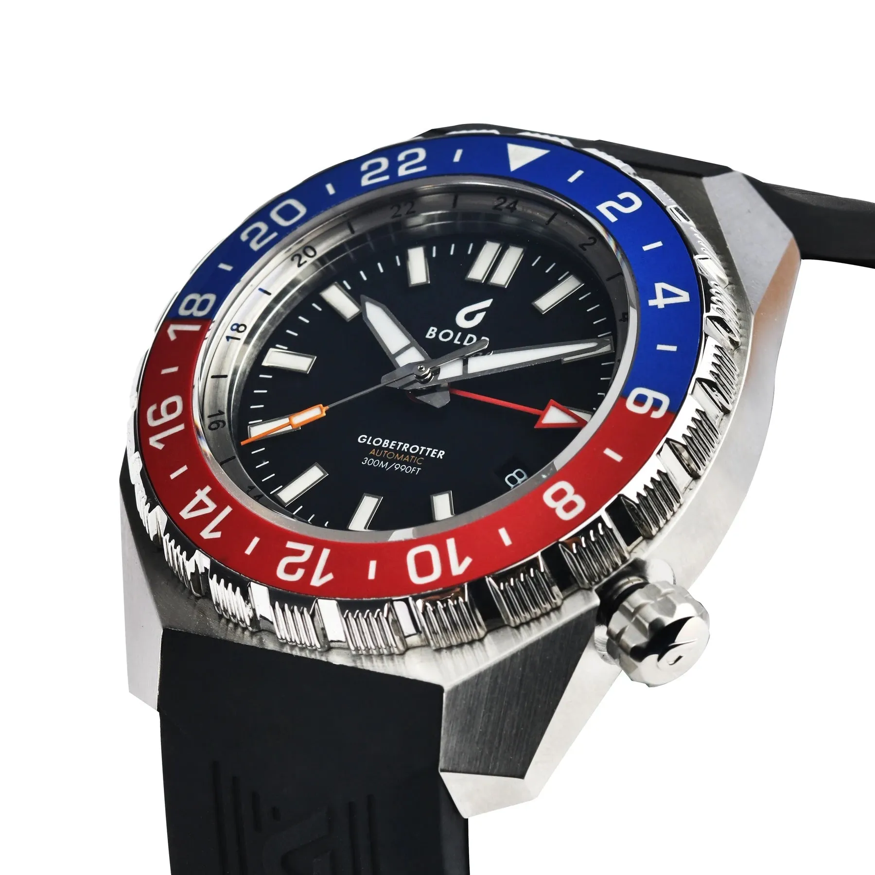BDR Watch Globetrotter GMT Blue Red