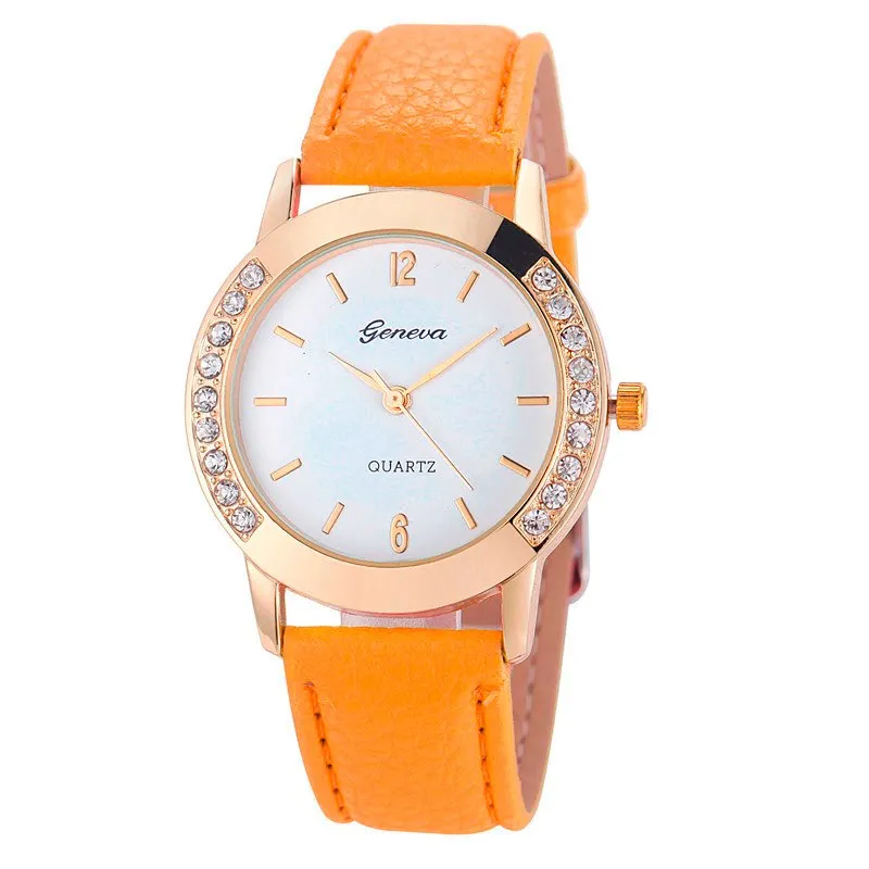 Bilateral Diamond Ladies Belt Casual Watch Geneva Watch With Diamond British Watch