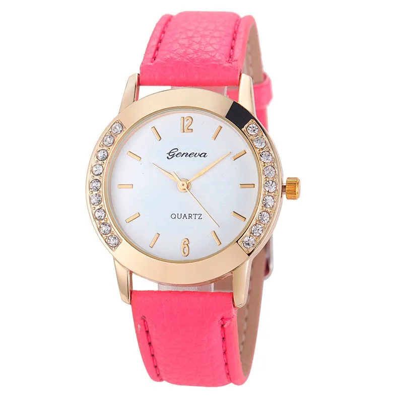 Bilateral Diamond Ladies Belt Casual Watch Geneva Watch With Diamond British Watch