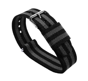 Black & Smoke (Bond) | Nylon NATO® Style by Barton Watch Bands