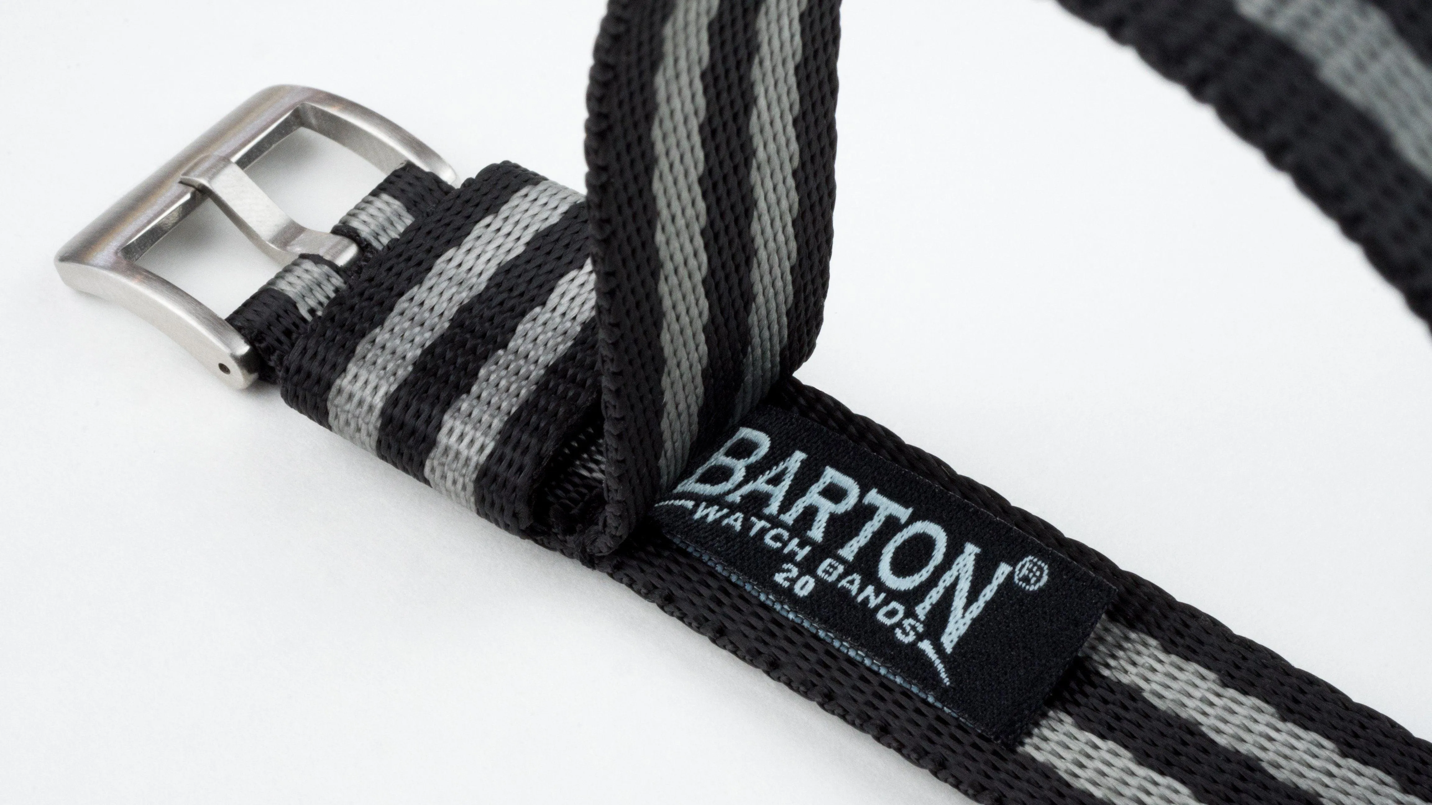 Black & Steel Grey (Bond) | Elite Nylon NATO® Style by Barton Watch Bands