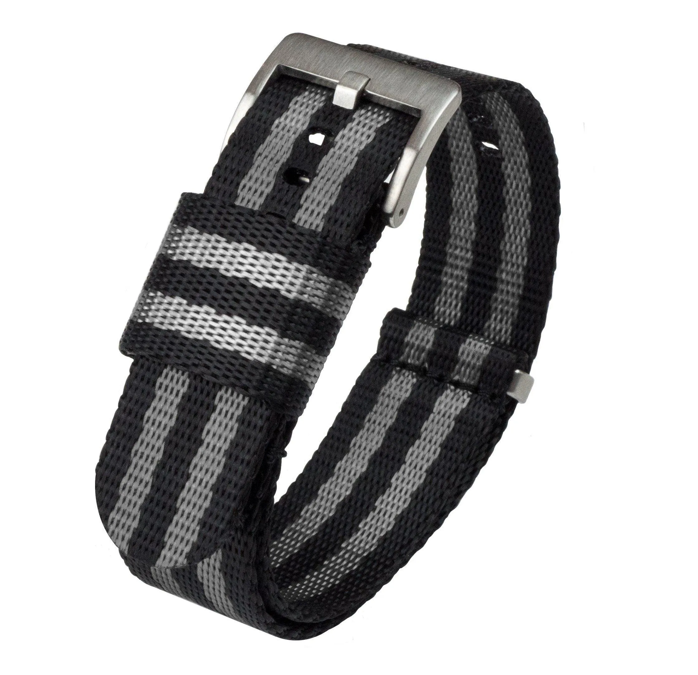 Black & Steel Grey (Bond) | Elite Nylon NATO® Style by Barton Watch Bands