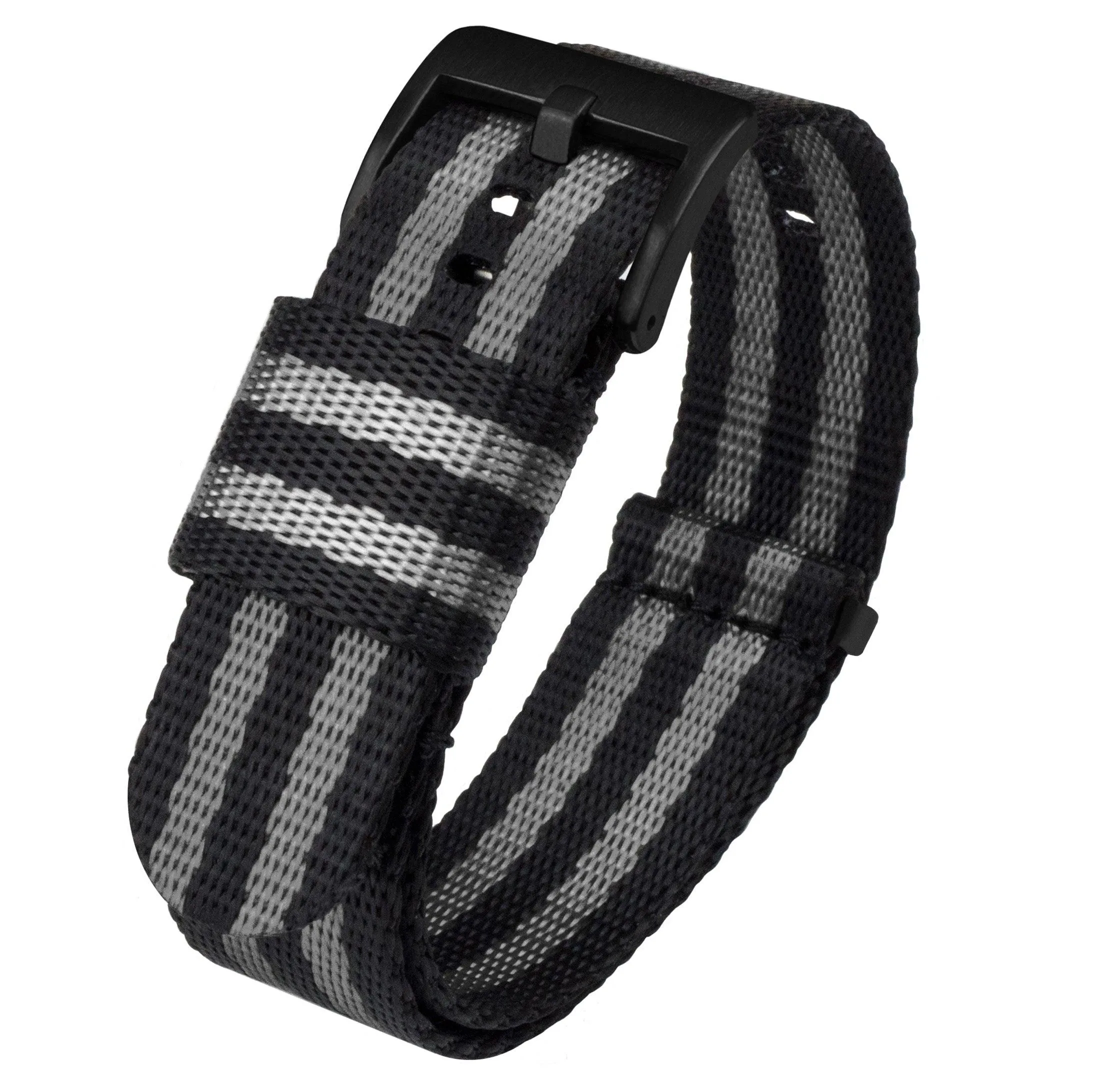 Black & Steel Grey (Bond) | Elite Nylon NATO® Style by Barton Watch Bands