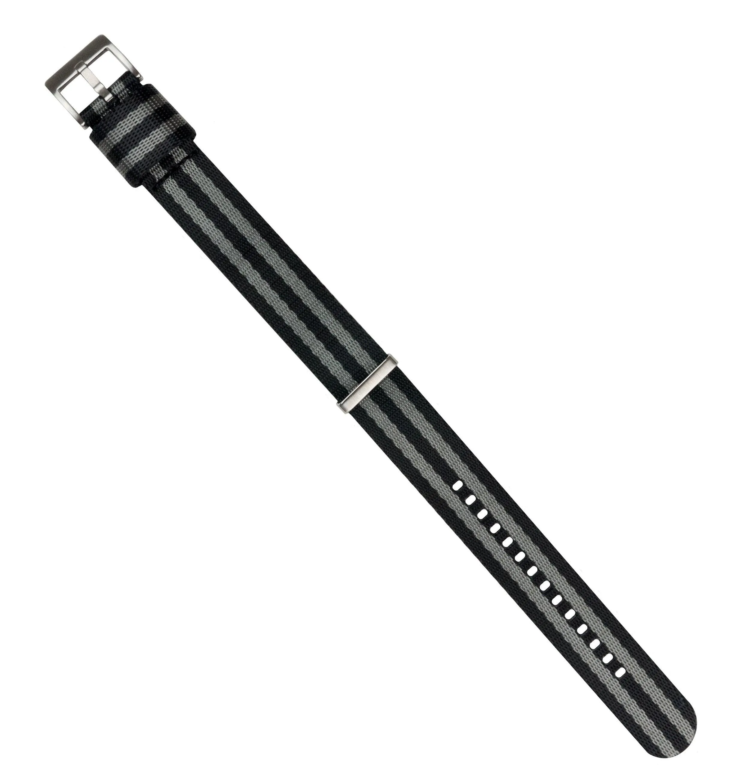 Black & Steel Grey (Bond) | Elite Nylon NATO® Style by Barton Watch Bands