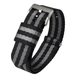 Black & Steel Grey (Bond) | Elite Nylon NATO® Style by Barton Watch Bands
