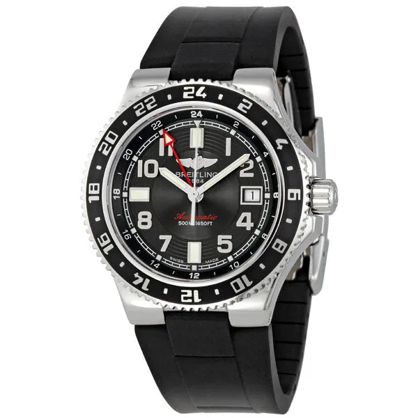 Breitling Aeromarine Superocean GMT Black Dial Men's Watch A3238011-BA38BKRD A3238011/BA38