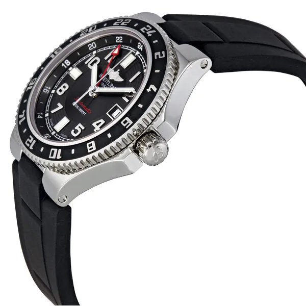 Breitling Aeromarine Superocean GMT Black Dial Men's Watch A3238011-BA38BKRD A3238011/BA38