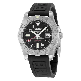 Breitling Avenger II GMT Black Dial Black Rubber Automatic Men's Watch A3239011-BC34BKPD3 A3239011-BC34-153S-A20D.2