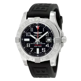 Breitling Avenger II GMT Black Dial Black Rubber Men's Watch A3239011-BC34BKPT3 A3239011-BC34-152S-A20S.1
