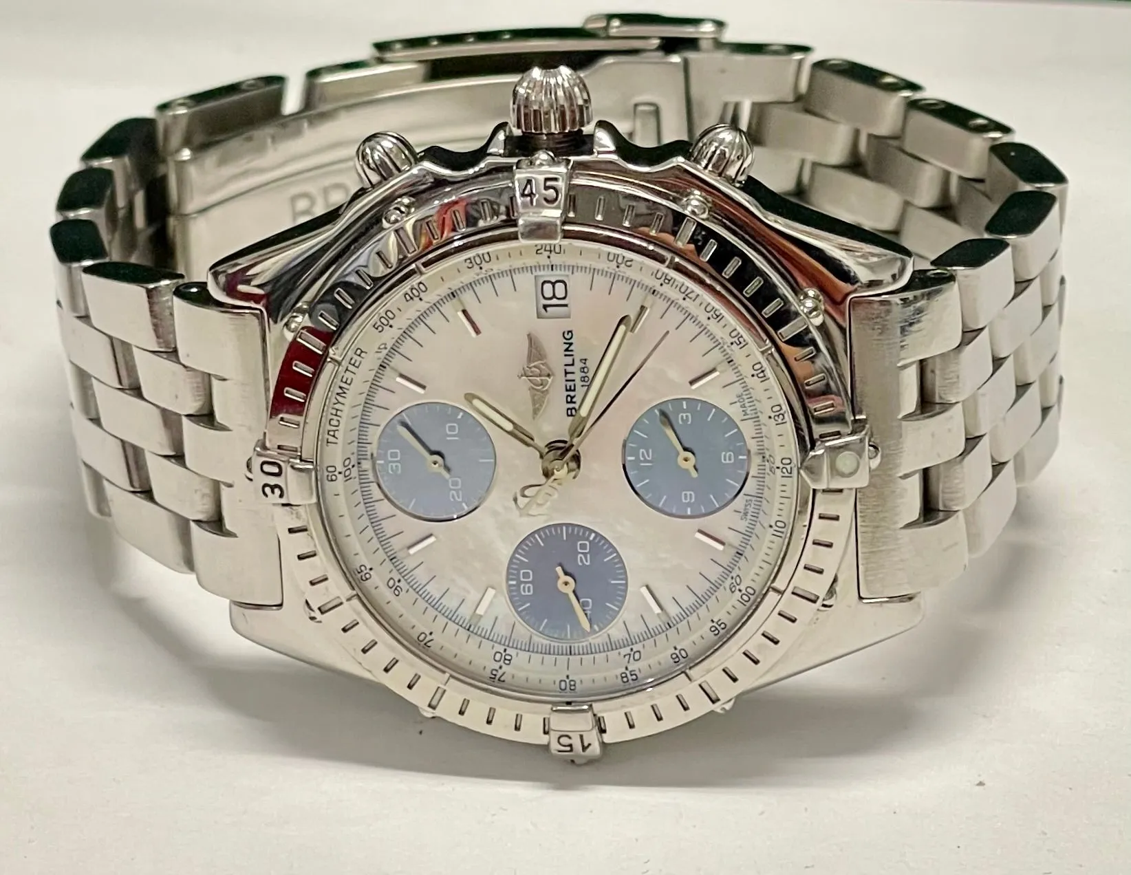 BREITLING Chronograph Stainless Steel Automatic Unisex Watch - $16K APR w/ COA!