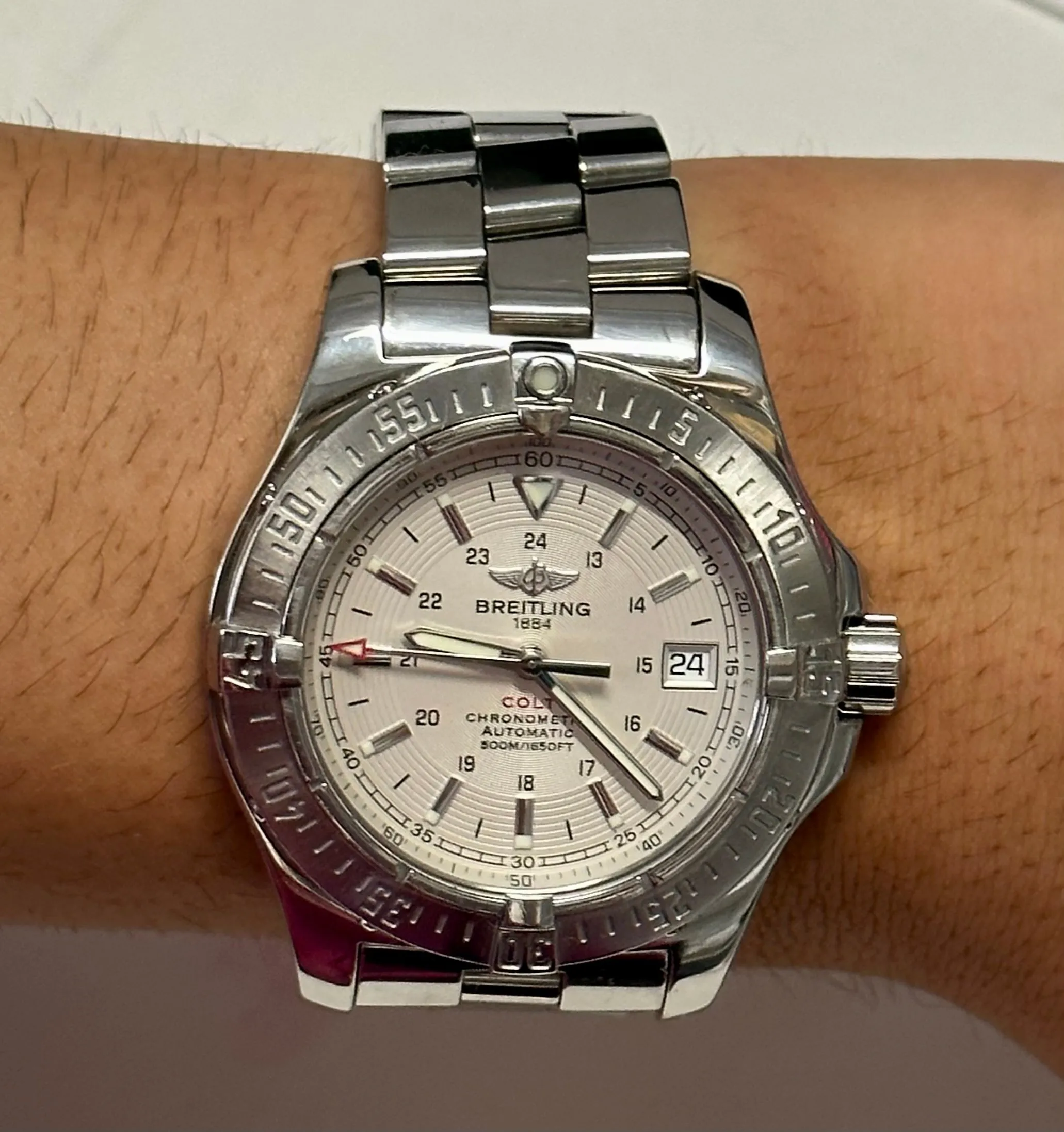 BREITLING Chronometre Automatic Stainless Steel Men's Wristwatch-$12K APR w/ COA