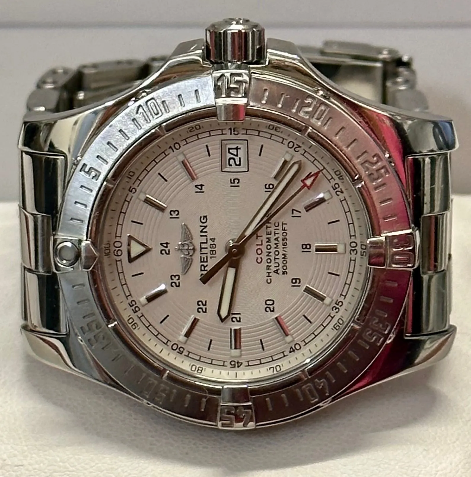 BREITLING Chronometre Automatic Stainless Steel Men's Wristwatch-$12K APR w/ COA