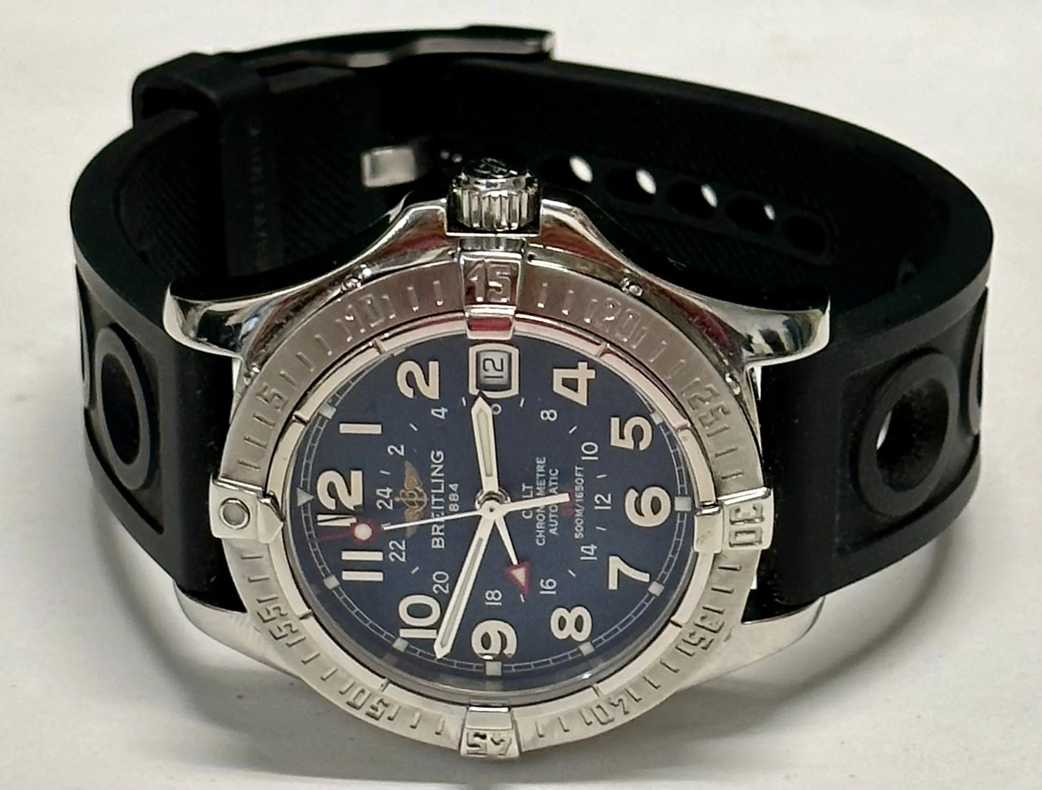 BREITLING Chronometre Unisex Automatic Stainless Steel Wristwatch-10K APR w/ COA