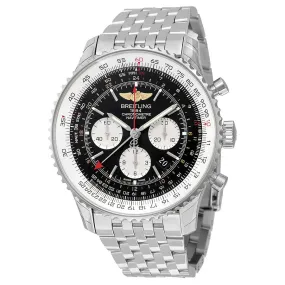 Breitling Navitimer GMT Black Dial Men's Watch AB044121/BD24 AB044121-BD24-453A
