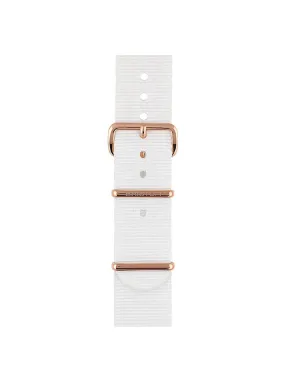 Briston Nato Strap White Rose Gold 20mm