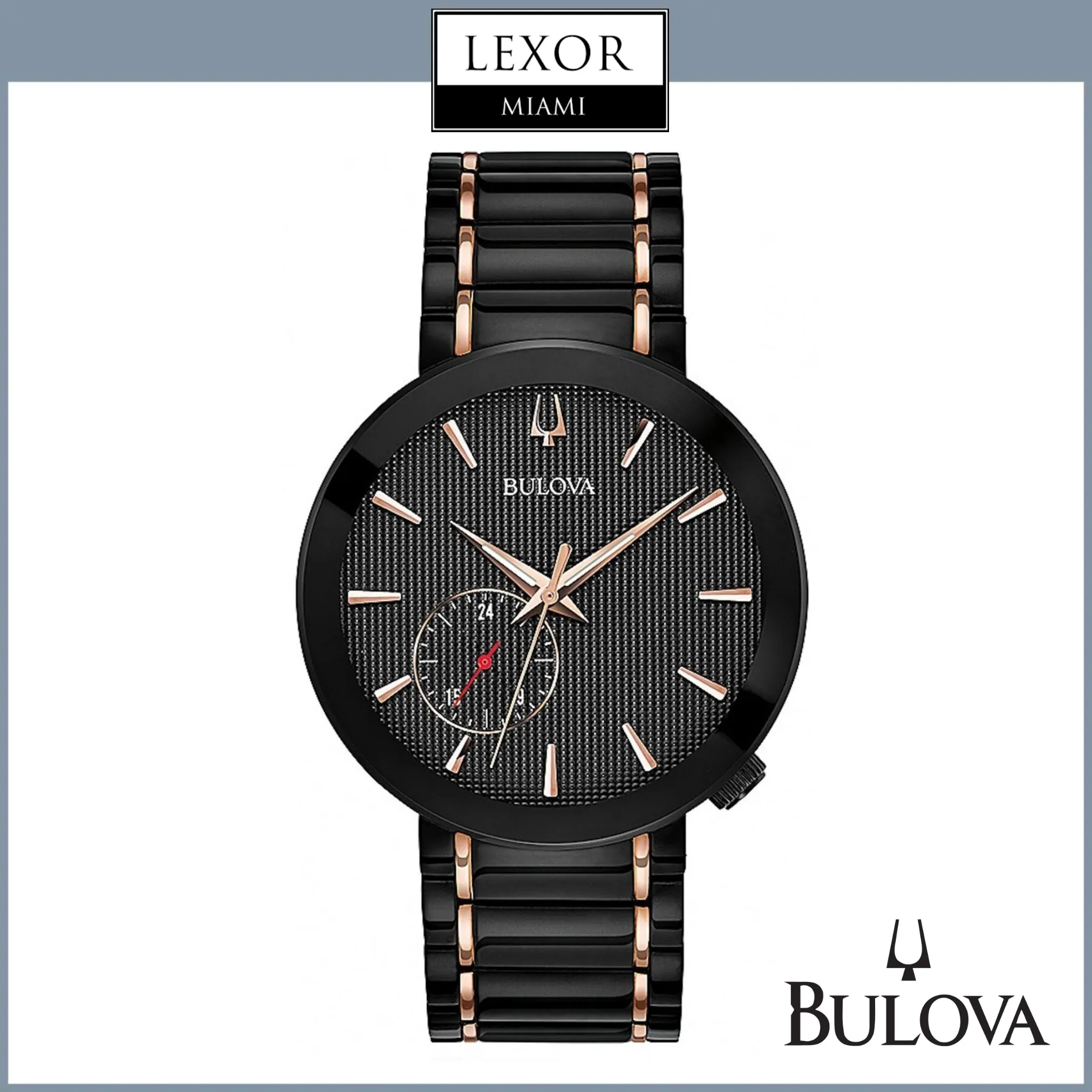 Bulova 98A188 Latin Grammy® Black Stainless Steel Strap Men Watches