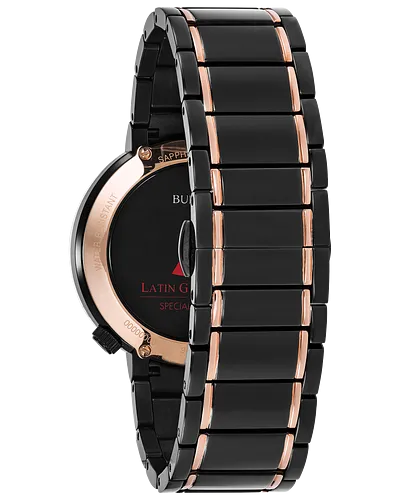 Bulova 98A188 Latin Grammy® Black Stainless Steel Strap Men Watches