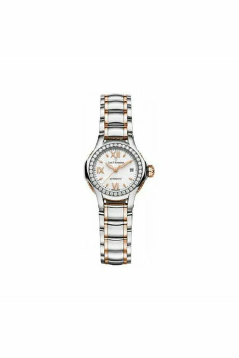 carl f. bucherer pathos queen 27mm stainless steel/18kt rose gold ladies watch