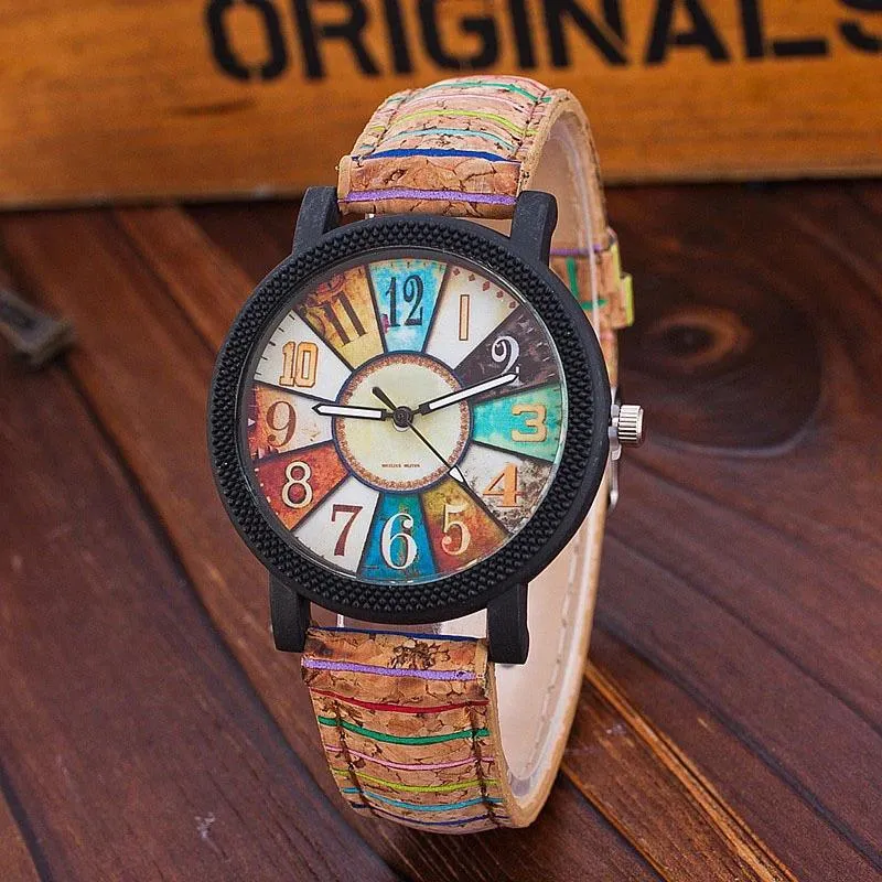 Casual Feminino Fashion Vintage Leather Women's Quartz Wrist Watch
