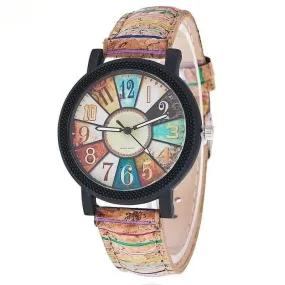 Casual Feminino Fashion Vintage Leather Women's Quartz Wrist Watch