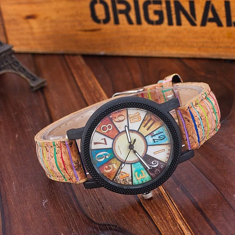 Casual Feminino Fashion Vintage Leather Women's Quartz Wrist Watch