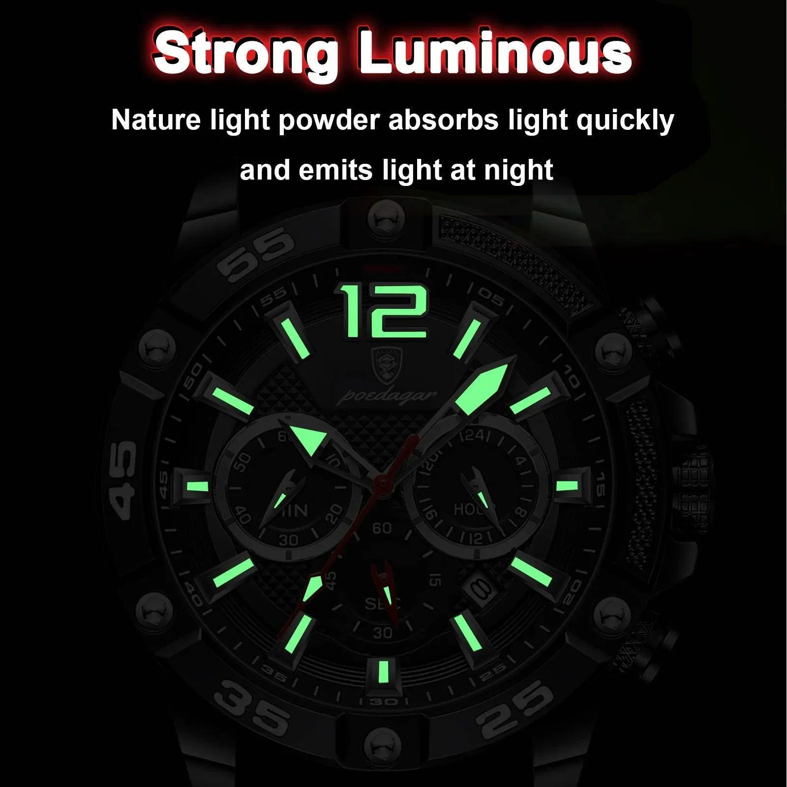 Casual luxury mens watch Waterproof Luminous Wristwatch