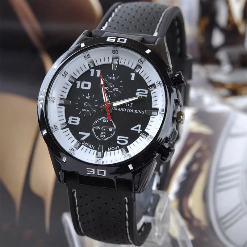Casual Quartz watch men Military Watches GT sport Wristwatch Silicone Clock Fashion Hours
