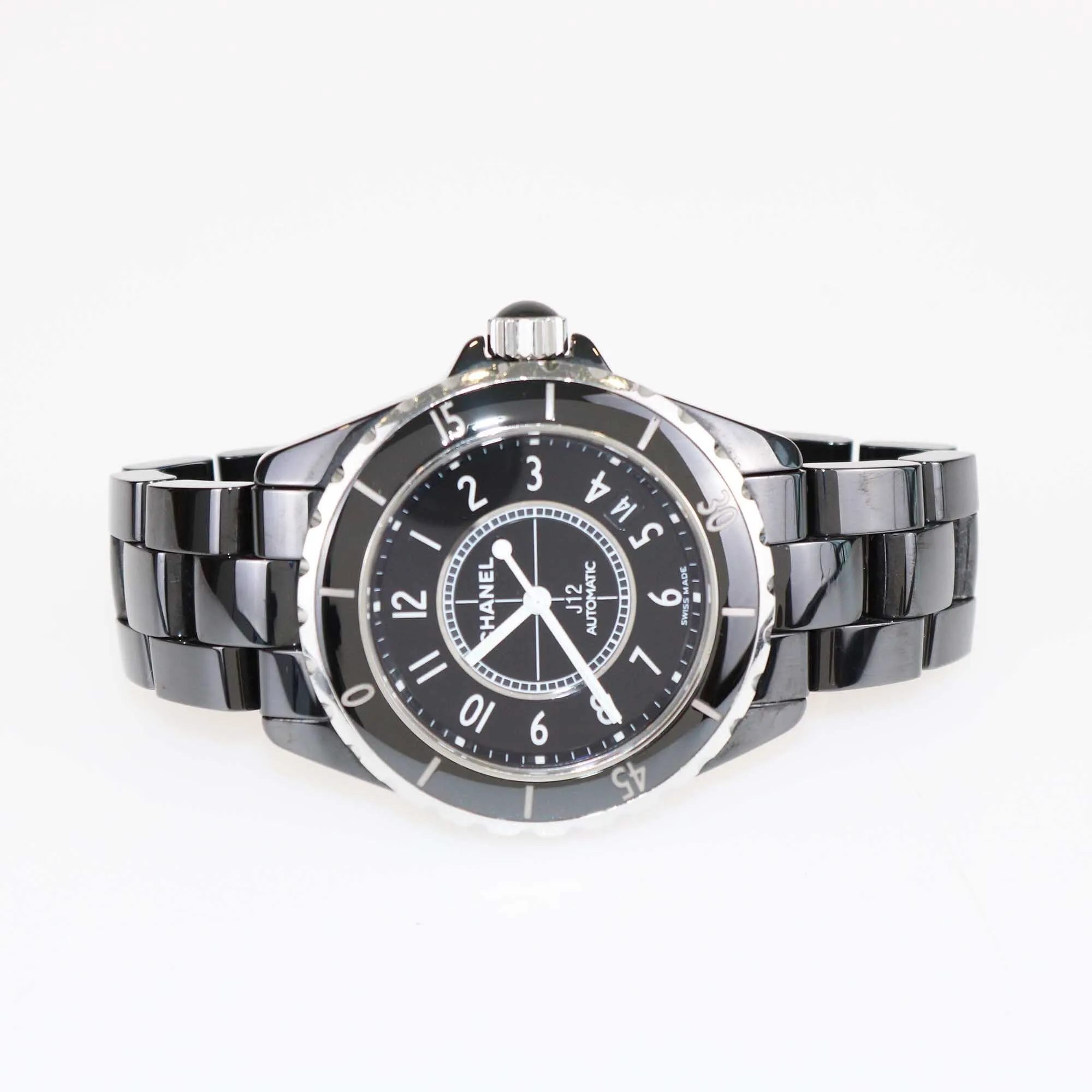 Chanel Black Ceramic Stainless Steel J12 H0684 Men's Watch 38 mm