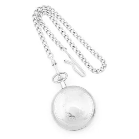 Charles Hubert Paris: Double Hunter Case Chrome-Tone Brass Pocket Watch 3537