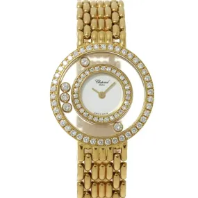 Chopard Happy Diamond White Dial Diamond Bezel YG