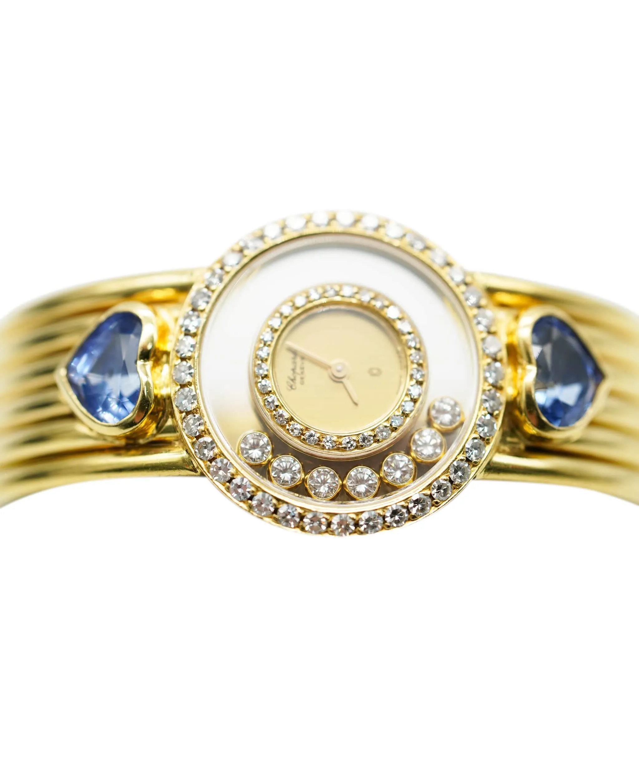 Chopard Vintage Happy Diamond YG Quartz 7-Diamond Gold Dial AVCSC1150