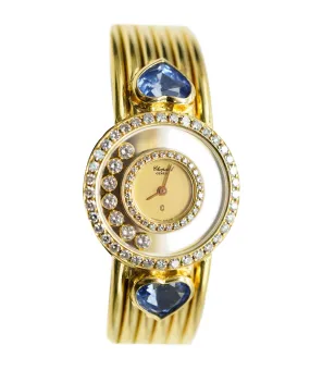 Chopard Vintage Happy Diamond YG Quartz 7-Diamond Gold Dial AVCSC1150
