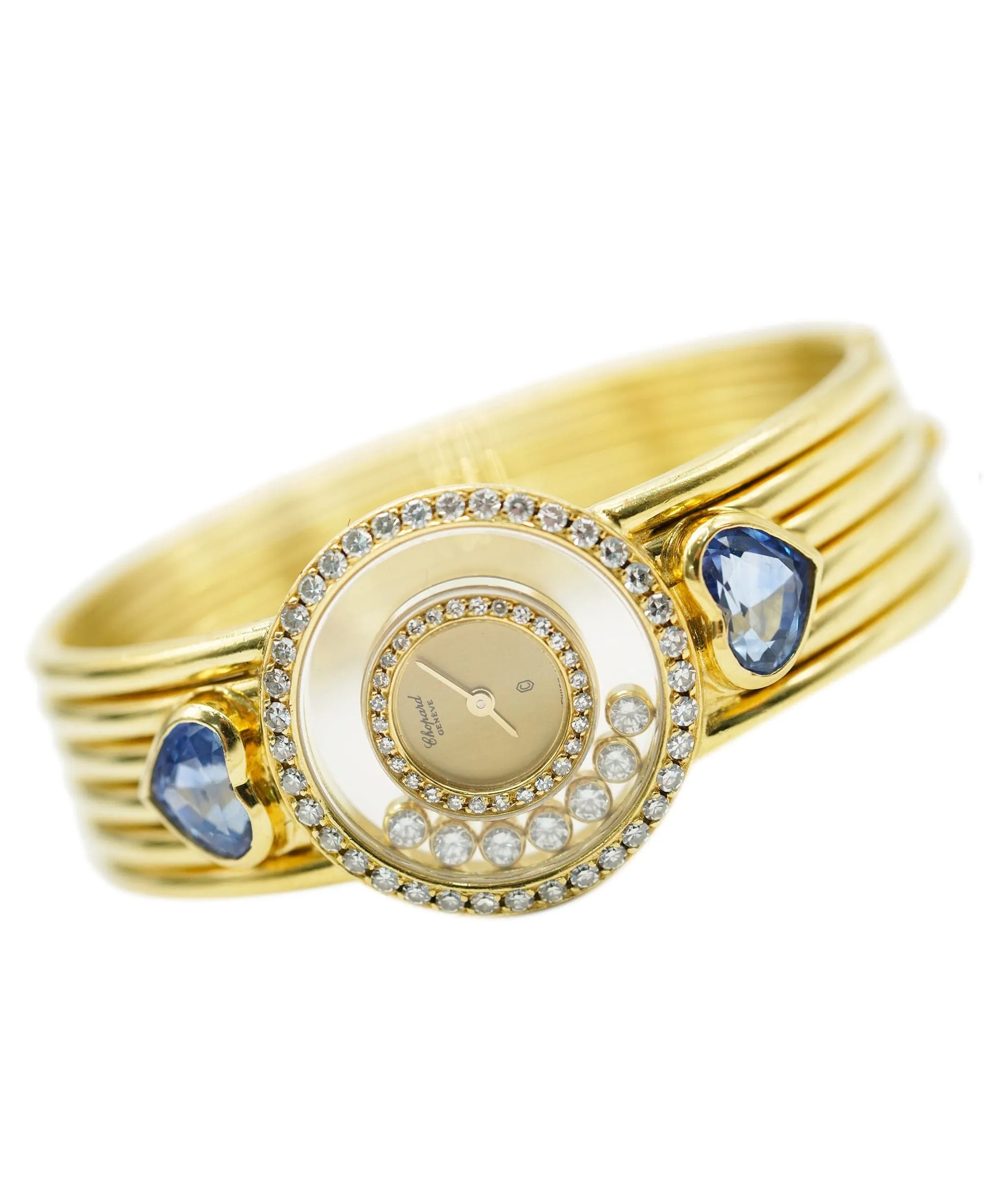Chopard Vintage Happy Diamond YG Quartz 7-Diamond Gold Dial AVCSC1150