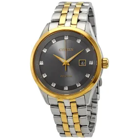 Citizen Corso Diamond Grey Dial Two-tone Men's Watch BM7258-54H