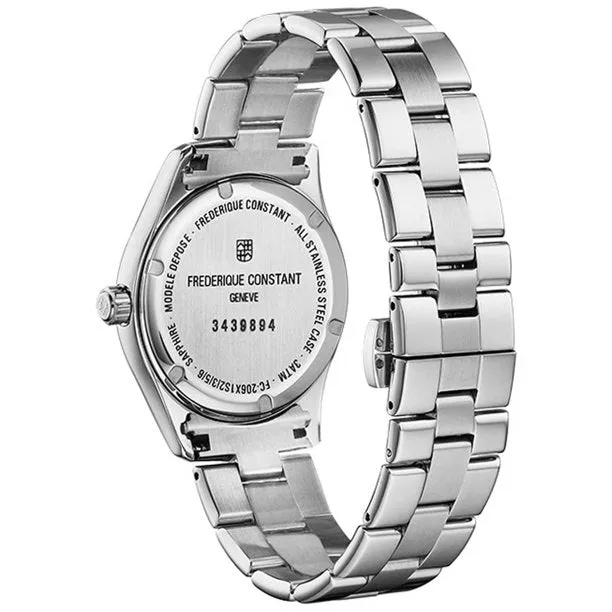 Classics Quartz Stainless Steel & Diamond Mother-of-Pearl Watch by Frederique Constant