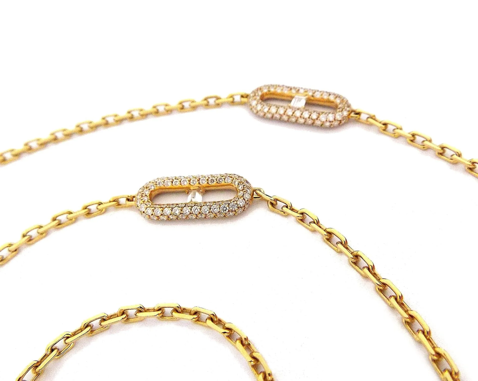 Crivelli 18K Rose Gold Diamond Long Paperclip Chain Necklace ASC5513