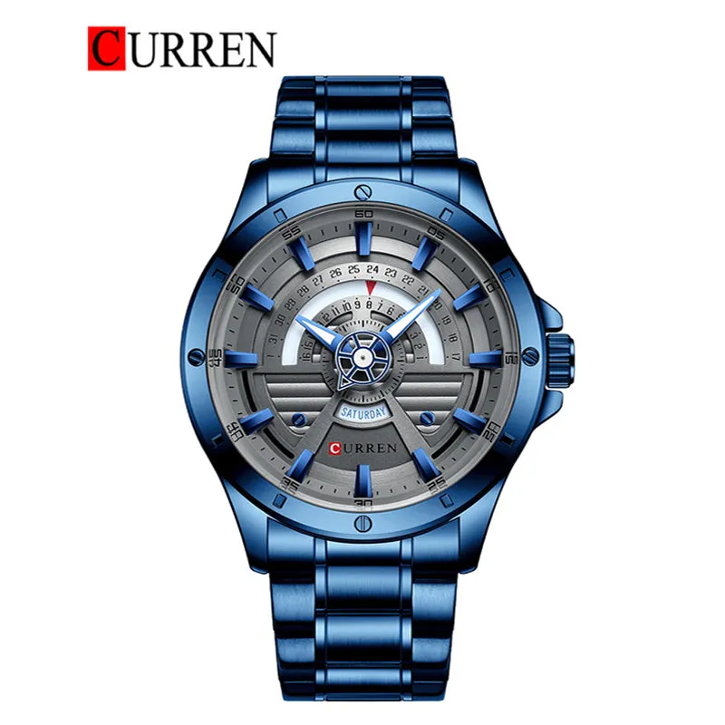 CURREN Original Brand Stainless Steel Band Wrist Watch For Men With Brand (Box & Bag)-8381