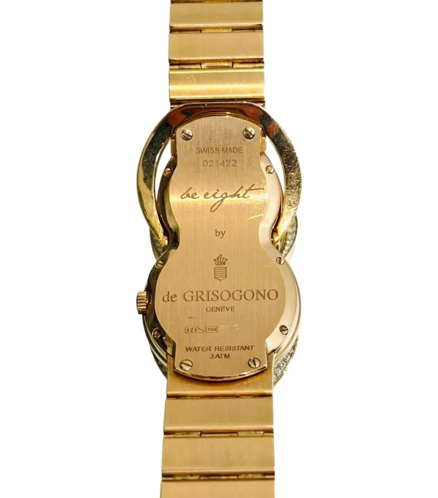 De Grisogono 'Be Eight' 18k Rose Gold & Diamond Watch